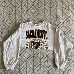 Divided Cropped Crew Neck